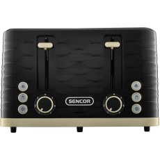 Toaster 4 places 1600W 3D Pattern Design Sencor STS 7551BK Black/Gold