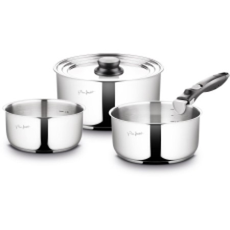 KIMS Stainless Steel Cookware Set with Detachable Handle 5pcs Lamart LT1009 Silver