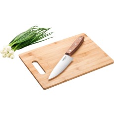 Bamboo Cutting Board Set 30x22cm with Chef's Knife 15cm Lamart LT2059