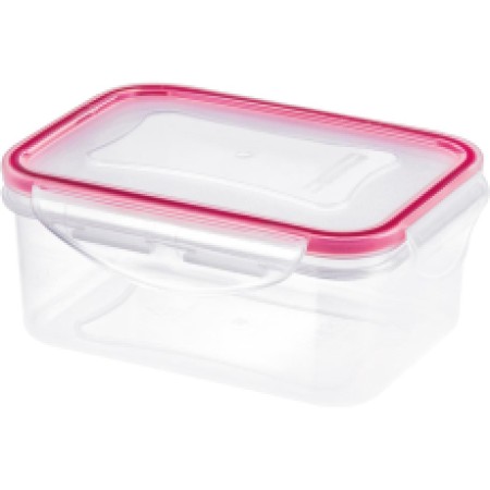 Plastic Food Container with Clip Suitable for Microwave Oven 550ml Lamart LT6007 Transparent