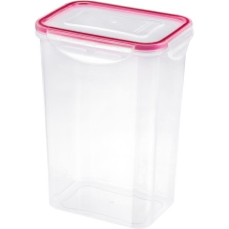 Plastic Food Container with Clip Suitable for Microwave Oven 1.3lt Lamart LT6009 Transparent