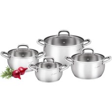 SHAPE Stainless Steel Cookware Set 8pcs Lamart LT1111 Silver