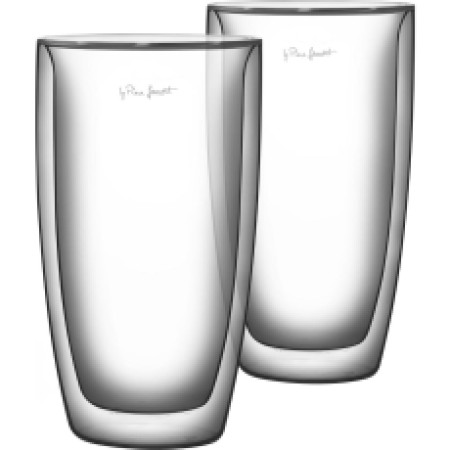 Double Walled Coffee Glasses Set of 2pcs 380ml VASO Lamart LT9011 Transparent