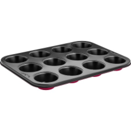 Pastry Mold for 12 Muffins Non-Stick 35.5X26.5cm Lamart LT3072 Red