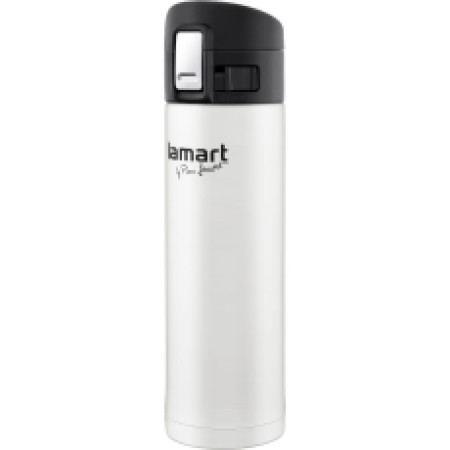 Stainless Steel & Plastic Thermos Vacuum Bottle 420ml BRANCHE Lamart LT4043 White