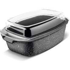 Glass Lid Pot Cast Aluminum 7.5lt Lamart LT1156 Black