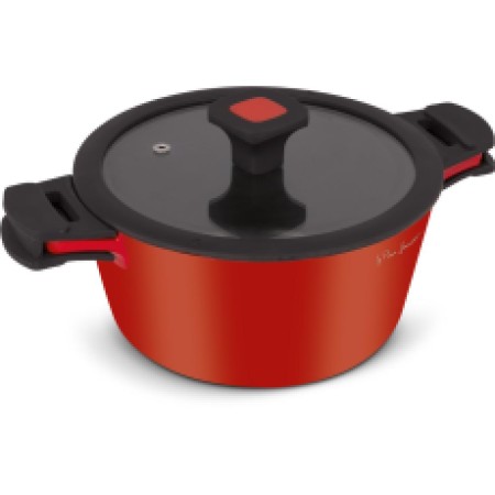 Non-stick aluminum pot 20X10cm 2.5lt Lamart LT1170 Red