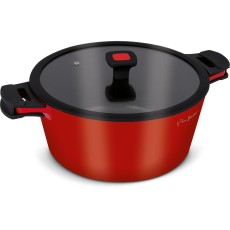 Non-stick Aluminum Pot 28X13.5cm 2.5lt Lamart LT1172 Red