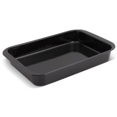 Rectangular Enamel Pan 41x26.5x6cm Lamart LT1186 Black/Red