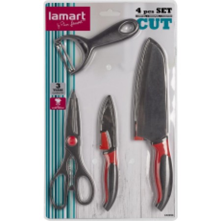 Set of Metal Cooking Tools 4pcs Lamart LT2098 Black