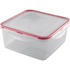 Food Container Set Plastic with Clip Suitable for Microwave Oven Lamart LT6033 Transparent