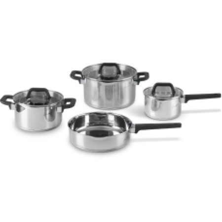 POUR Stainless Steel Cookware Set 7pcs Lamart LT1119 Silver