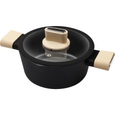 Pot POELE Non-stick Aluminum 20X9cm 2.4lt Lamart LT1218 Black/Beige