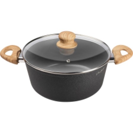 Pot NATUR Non-stick Aluminum 24cm 3.9lt Lamart LT1247 Black