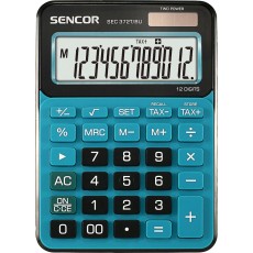 Sencor SEC 372T/BU Dual LCD 12 Digit Calculator Blue