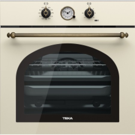 Built-in TEKA Oven Country Style with SurroundTemp and Hydroclean 70lt 60cm HRB 6300 Vanilla Brass