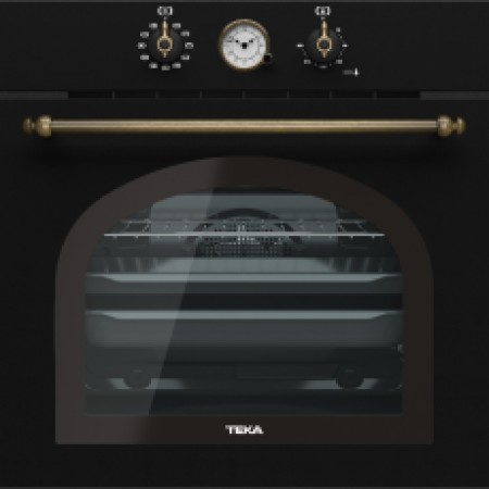 Built-in TEKA Oven with SurroundTemp and 20 Programmed Recipe 70lt 60cm HRB 6300 Anthracite Brass