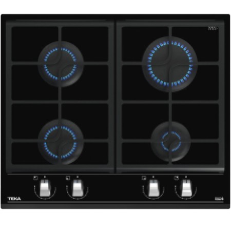 TEKA Built-in Ceramic Gas Hob Autonomic 4 Zones & 9Adjustment Levels 60cm GZC 64300 XBA Black