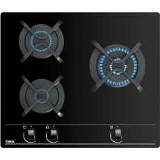 Built-in Glass TEKA Gas Hob 3 Zones No Frame 60cm GBC 63010 KBA Black