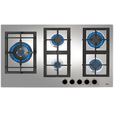 Built-in Stainless Steel TEKA Gas Hob Autonomous 5 Zones 86cm EFX 90.1 5G AI AL DR Silver