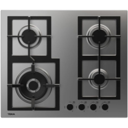 Built-in Stainless Steel TEKA Gas Hob Autonomous 4 Zones 60cm EFX 60.1 4G AI AL DR CI Silver