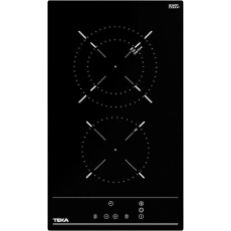 Built-in Domino TEKA Ceramic Hob 2 Zones High Light Touch Sensors 30cm TBC 32010 BK TTC Black