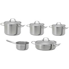 TEKA Stainless Steel Cookware Set with Stainless Lid 9pcs Silver