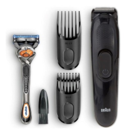 Set Rechargeable Trimmer Braun SK3300 + Gillette F5 ProGlide