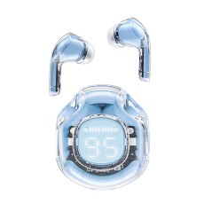 Wireless Hands Free TWS Acefast T9 Color Ice Blue v5.3  with Led Display Noise Reduction IPX4 Inlude Case and Llanyard