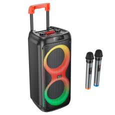 Portable Speaker Hoco HA7 Leader BT V5.0 75W 7000mAh 7h Playback with Micro SD USB RGB LED Lighting and 2 Wireless Microphones