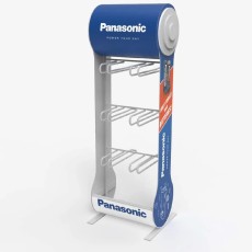 Stand Table Panasonic Alkaline For Batteries ΑΑ, ΑΑΑ, C, D, 9V with 6  Hooks