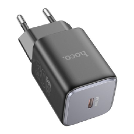 Travel Charger Hoco N43 Vista with USB-C PD30W GaN Tech Small Size White