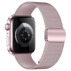 Watchband Hoco WA26 38/40/41mm Stainless Steel + Strong Magnetic για Apple Watch series 1/2/3/4/5/6/7/8/9/SE/SE2 Rose Pink