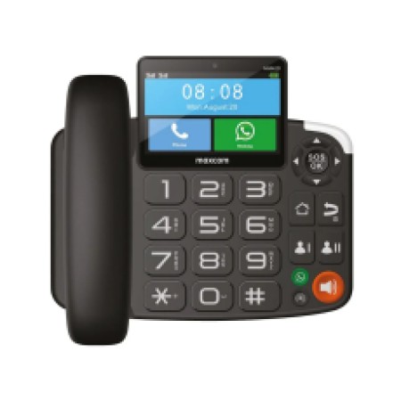 Maxcom MM42D SE 4G Landline GSM Phone with Mobile Phone Function, SOS Key, Android 6.0 Black