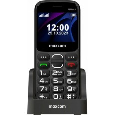 Maxcom MM443 (Dual Sim) 4G VoLTE 2 2.31" with Dock Station, Large Buttons, FM Radio, Torch and Emergency Button Black