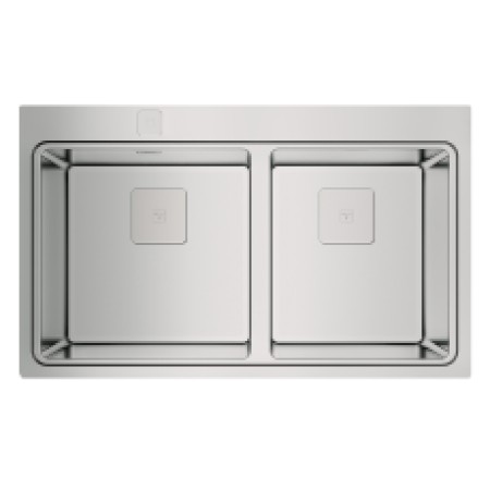 Inox sink TEKA ¨Inset installation 2 Troughs 86x52cm ZENIT RS15 2B Auto Pro Maestro