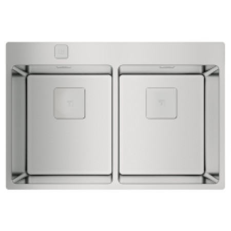 Inox Sink TEKA 2 in 1 Installation 2 Troughs 74x50cm FORLINEA 740 RS15 2B Auto