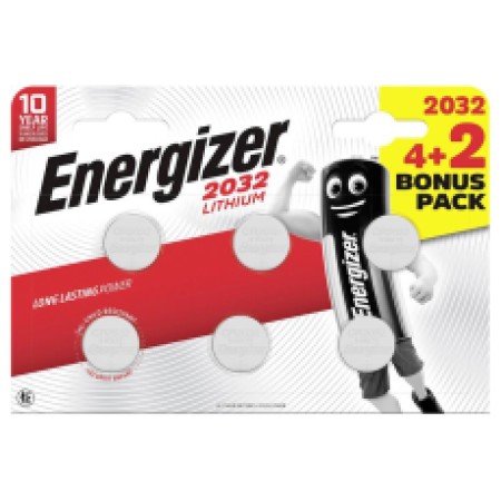 Buttoncell Lithium Energizer CR2032 Pcs. 6