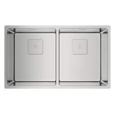 Inox Sink TEKA 3 in 1 Installation 2 Troughs 74x44cm FLEXLINEA RS15 2B 740