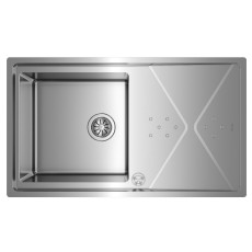 Inox sink TEKA 1 Troughs with Apron 2 in 1 Installation 86,4x50,4cm BROOKLYN 50 M-XP 1B 1D