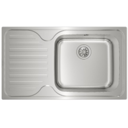 Inox TEKA Sink 1 Trough with Right Apron for Inset Installation 86x50cm CLASSIC MAX 1B 1D