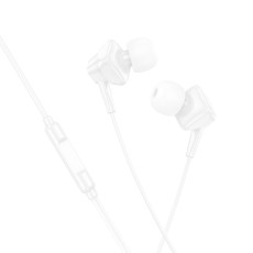 Hands Free Hoco M113 Earphones Lightning  White 1.2m