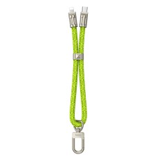 Hoco Multifunctional Wrist Lanyard/Charging Cable USB-C to Lightning Fluorescent Green 22cm