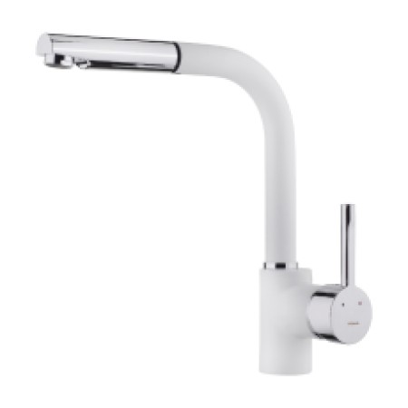 Inox TEKA Swivel Faucet with Pull-Out Shower ARK 938 3/8”-1/2”Maestro White