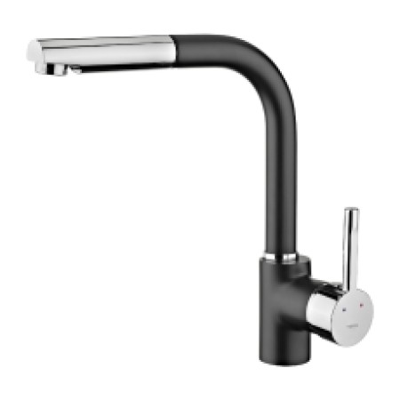 Inox TEKA Swivel Faucet with Pull-Out Shower ARK 938 3/8”-1/2” Maestro Black