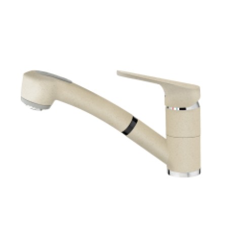 Inox TEKA Sink Faucet Low, Swivel with Pull-Out Shower 2 Functions MTP 978 1/2”Maestro Topasbeige