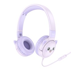 Kids Headphones Hoco W61 with Microphone 3.5mm Dream Purple 1.2m