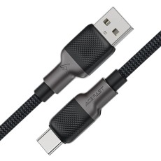 Data Cable Acefast C10-04 USB to USB-C 3.0A for Fast Charging and Data Transfer Black1,2m