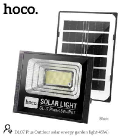 Hoco DL07 Plus Outdoor Solar Energy Garden Light 45W 2000mAh Remote Control Black