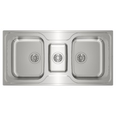 Stainless Steel Sink TEKA Triple Bowl for Built-in Installation 100x50cm CLASSIC 2½B TOTAL